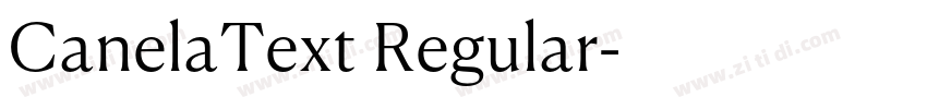 CanelaText Regular字体转换